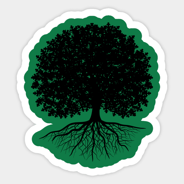 Oak Tree Silhouette Sticker by SWON Design